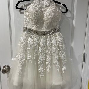 Elegant White Lace Kids Dress